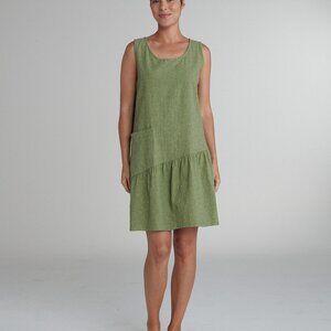 loose fitting petite dresses Petite Studio's Elisha Tencel Dress in Sky